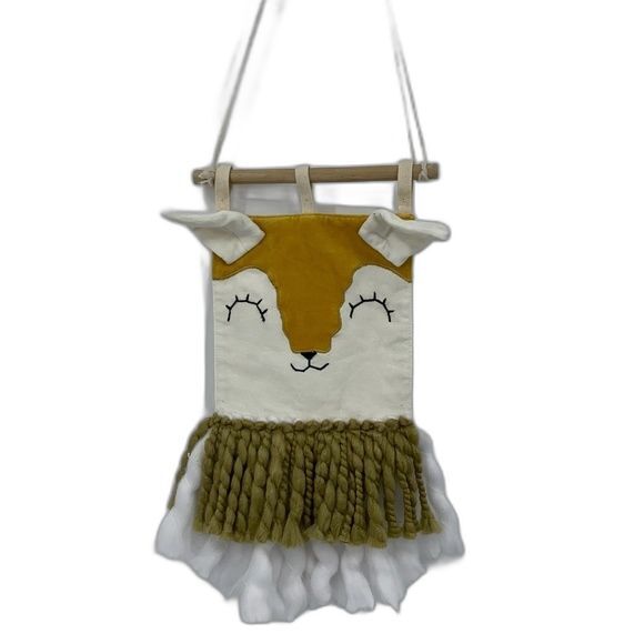 DEER Wall Hanging Art Animal Natural Room Decor BOHO Nursery Kids Room Boho - Picture 1 of 9